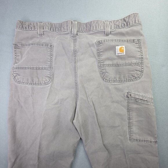 Carhartt Pants Mens 40x32 Actual 29 Gray Relaxed Stretch Work Carpenter Utility - Picture 5 of 9